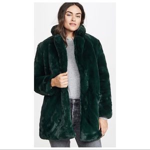 Apparis Sophie Emerald Green Faux Fur Coat
